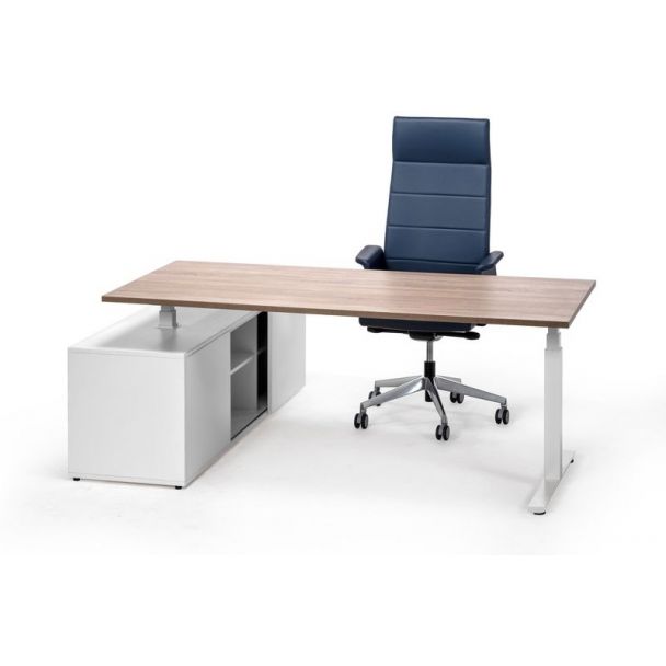 Flex zit/sta bureau met aanbouwkast (elektrisch verstelbaar)