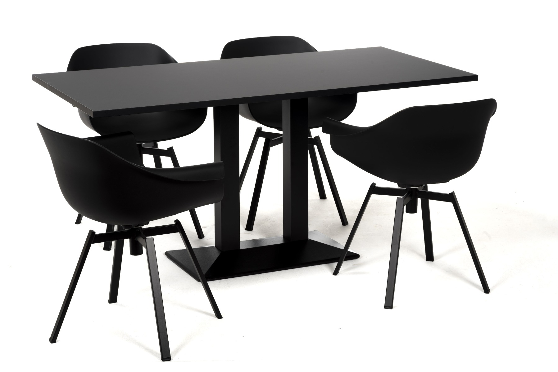 Square vergadertafel XS (mat zwart)