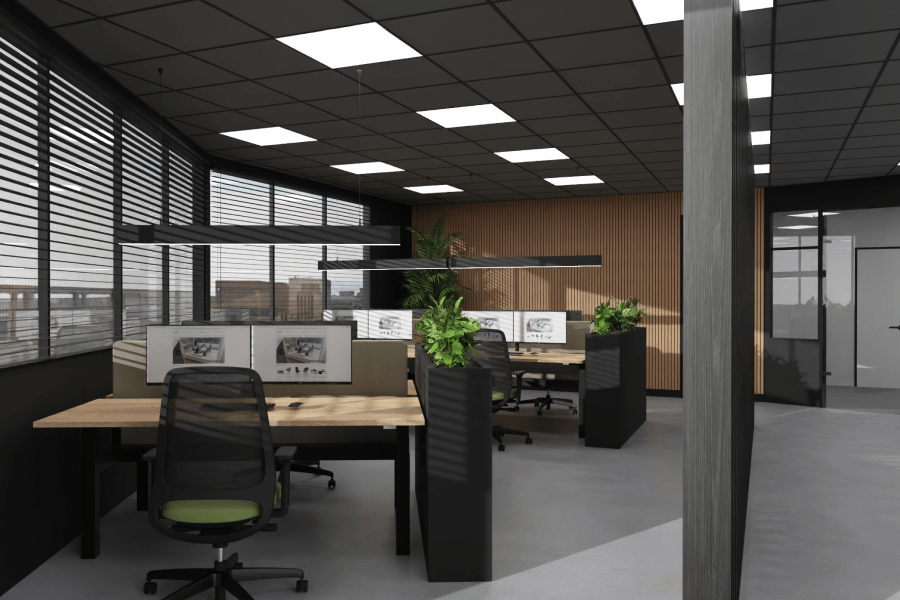 Visual duo werkplekken ergonomisch, twee losse bureaus